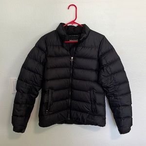 Womens black 700-fill puffy winter jacket